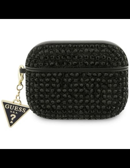 Guess Rhinestone Triangle Charm Apple AirPods Pro 3 schwarz 
