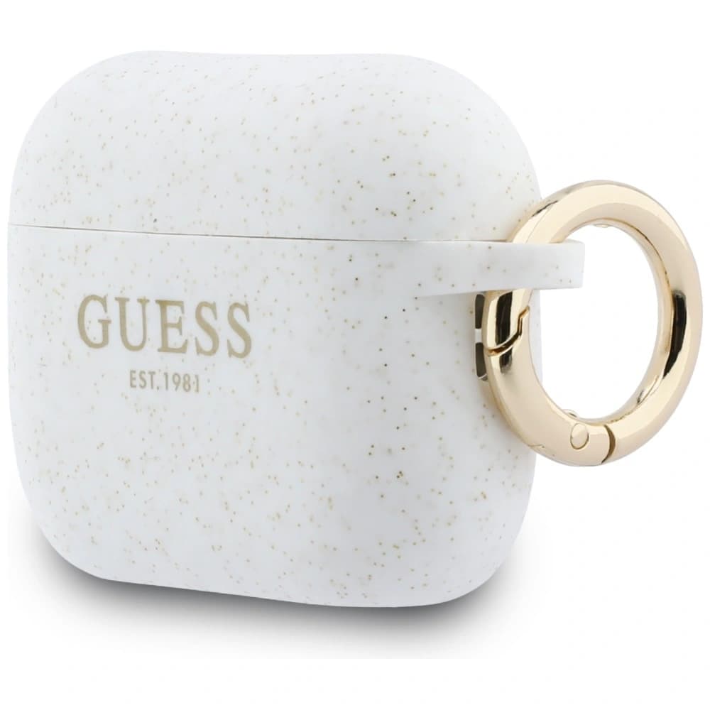Guess Silicone Glitter Ring Apple AirPods Pro 3 alb
 - 3