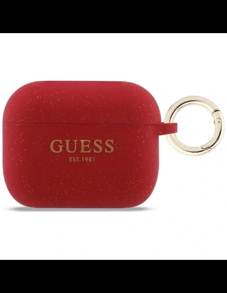 Guess Szilikon Csillogó Gyűrű Apple AirPods Pro 3 fukszia
