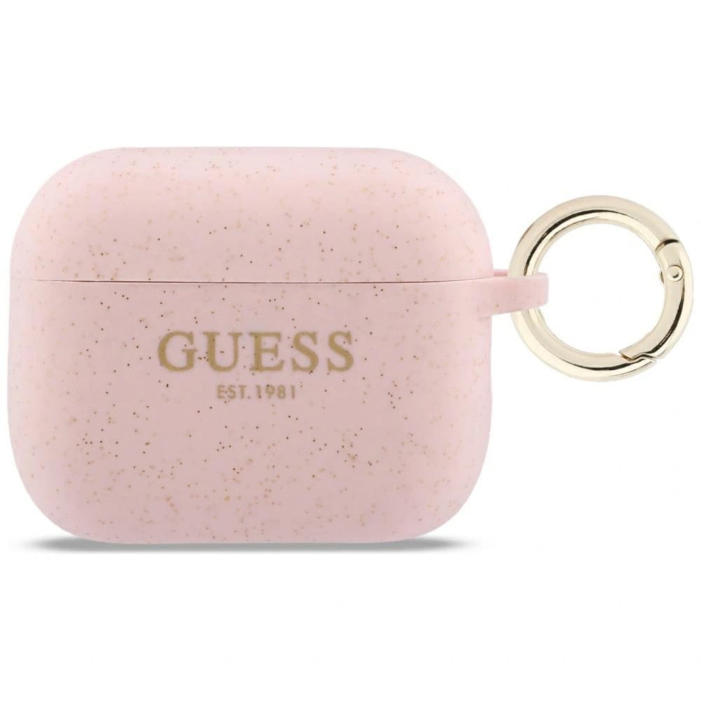 Guess Silicone Glitter Ring Apple AirPods Pro 3 rosa 
 - 1