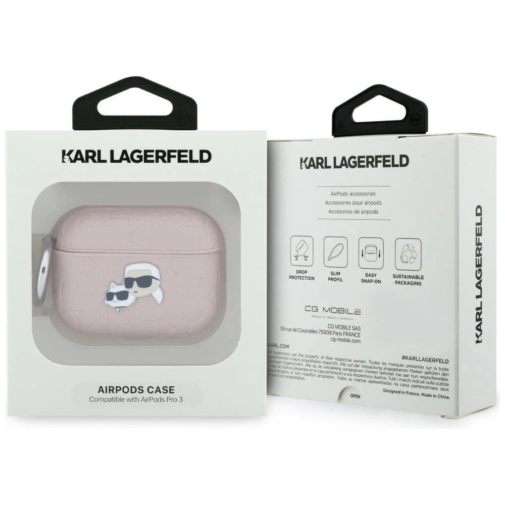 Karl Lagerfeld Monogram Karl & Choupette Fej Apple AirPods Pro 3 rózsaszín
 - 4