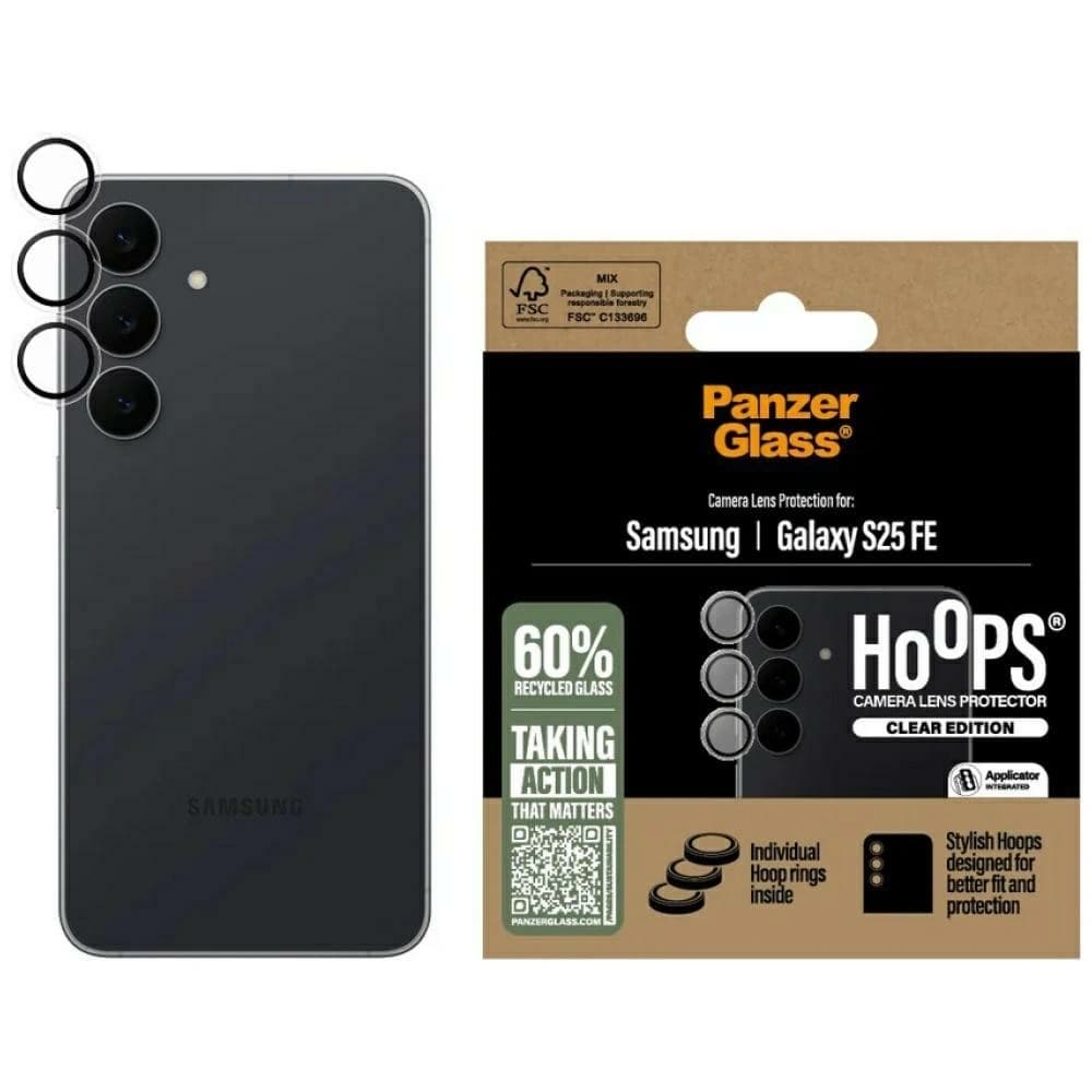 Szkło hartowane na obiektyw PanzerGlass  Hoops Lens Protector do Samsung Galaxy S25 FE przezroczysty - 1