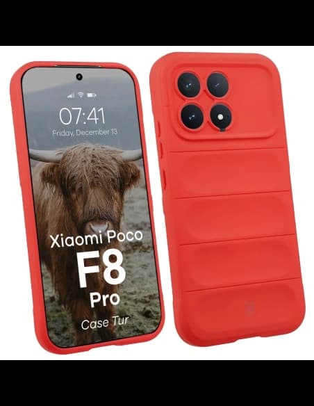 Pancéřové etui Bizon Case Tur do Xiaomi POCO F8 Pro, červené