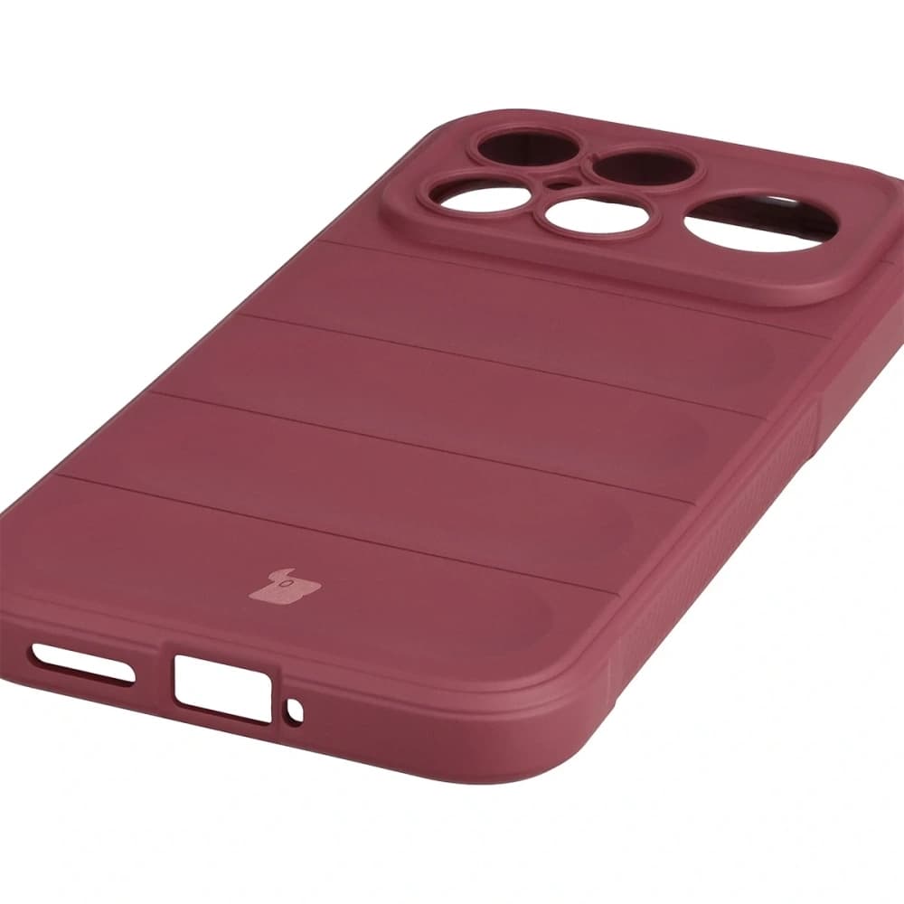 Etui rezistent Bizon Case Tur pentru Xiaomi POCO F8 Ultra, burgund
 - 4