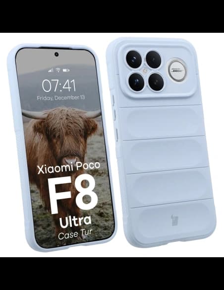 Páncélozott etui Bizon Case Tur a Xiaomi POCO F8 Ultra-hoz, világoskék