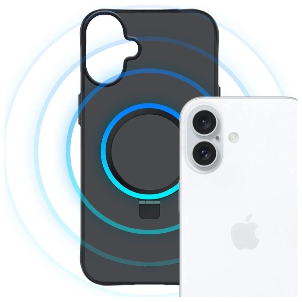 3MK Smoke Case Mag&Stand Apple iPhone 17 negru fumos
 - 4