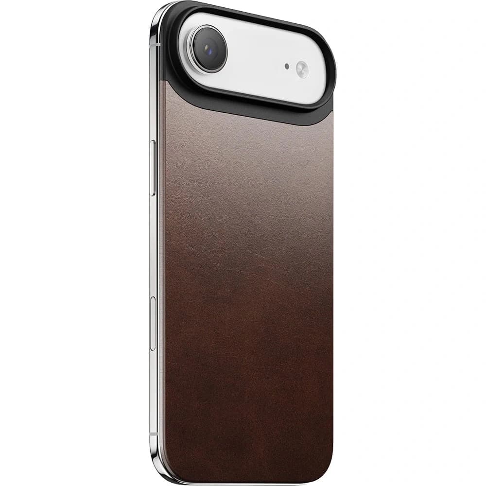 NOMAD mágneses bőr hátlap Apple iPhone Air MagSafe, Horween bőr (rusztikus barna)
 - 3