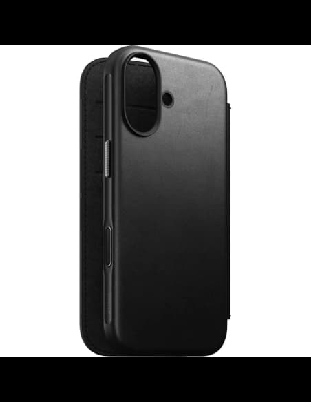 NOMAD Folio modern din piele pentru Apple iPhone 17 MagSafe (neagră)
