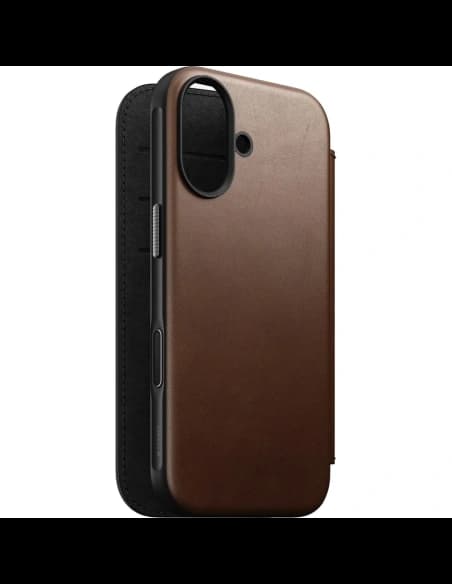 NOMAD Folio modern din piele pentru Apple iPhone 17 MagSafe (maro)

