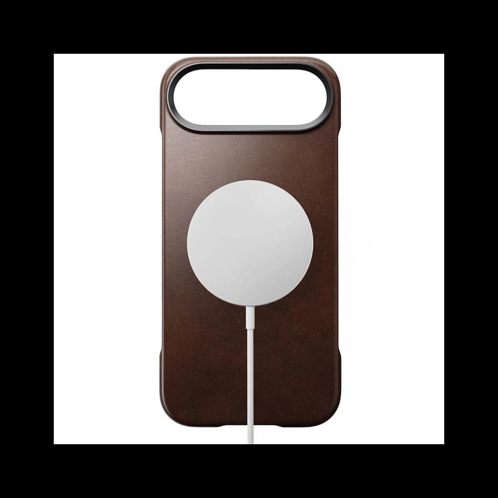 NOMAD Carcasă tradițională din piele pentru Apple iPhone Air MagSafe, piele Horween (maro rustic) - 3