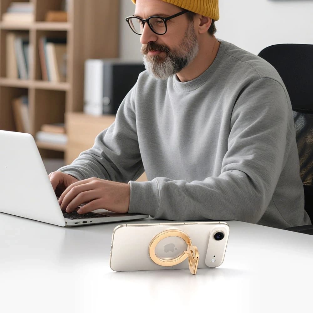 Tech-Protect MMR400 Lamano Magnetischer MagSafe Telefonring Gold
 - 3