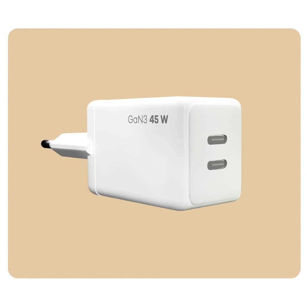 Bizon Charger VT-25B 25W USB-C PD, USB-A QC 4.0 GAN3 bílý - 4