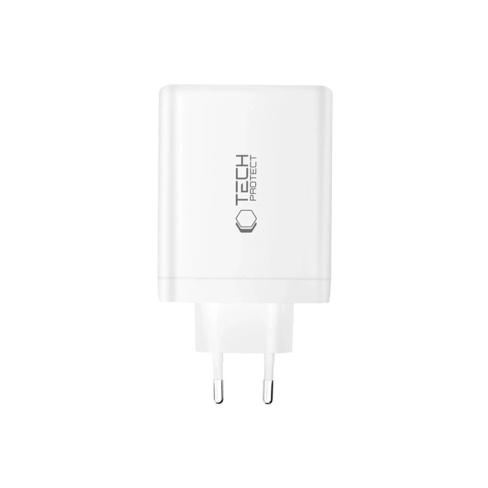 Tech-Protect NC140W-GAN 4-portový síťový nabíječ PD 140W / QC3.0 Bílé
 - 3
