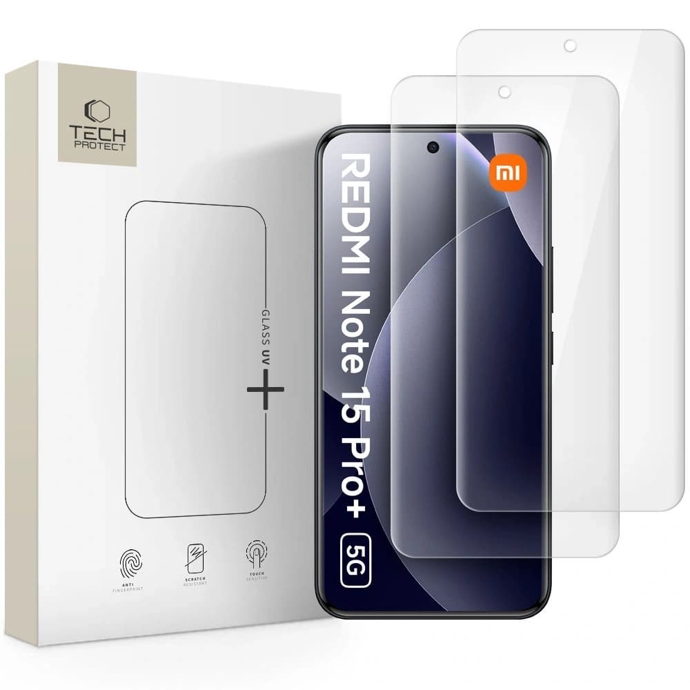 Tech-Protect Glass Uv+ Xiaomi Redmi Note 15 Pro+ Plus 5G Čiré [2 BALENÍ]
 - 1