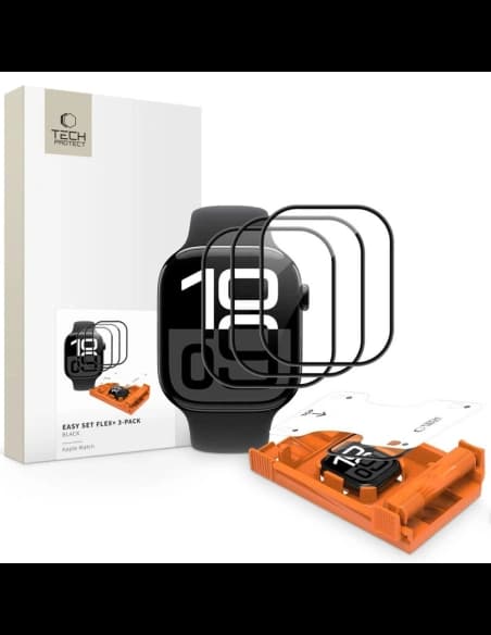 Tech-Protect Easy Set Flex+ Apple Watch 10 / 11 42mm Fekete [3 CSOMAG]
