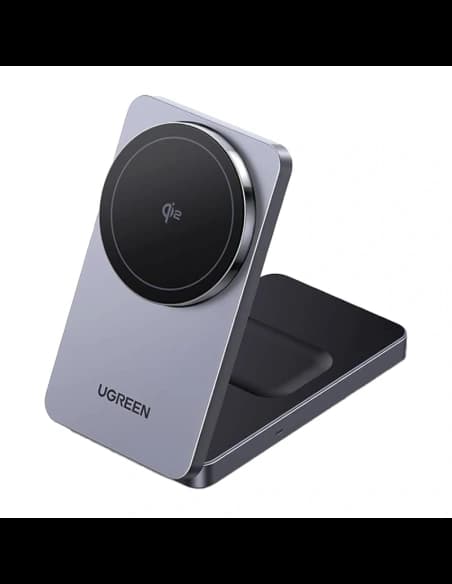 Magnetyczna ładowarka bezprzewodowa 2w1 UGREEN W706 MagSafe 15W (czarna)
