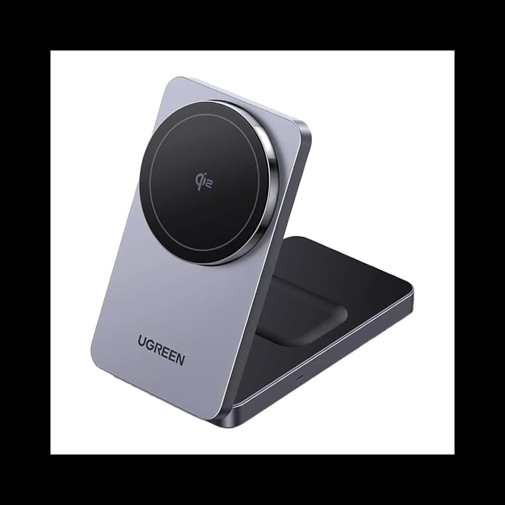 Magnetyczna ładowarka bezprzewodowa 2w1 UGREEN W706 MagSafe 15W (czarna) - 1