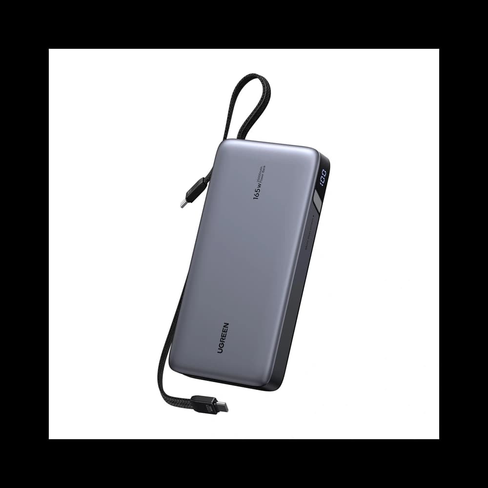 Ugreen PB552 Powerbank 25000mAh 165W USB-A, USB-C + cablu încorporat (gri)
 - 1