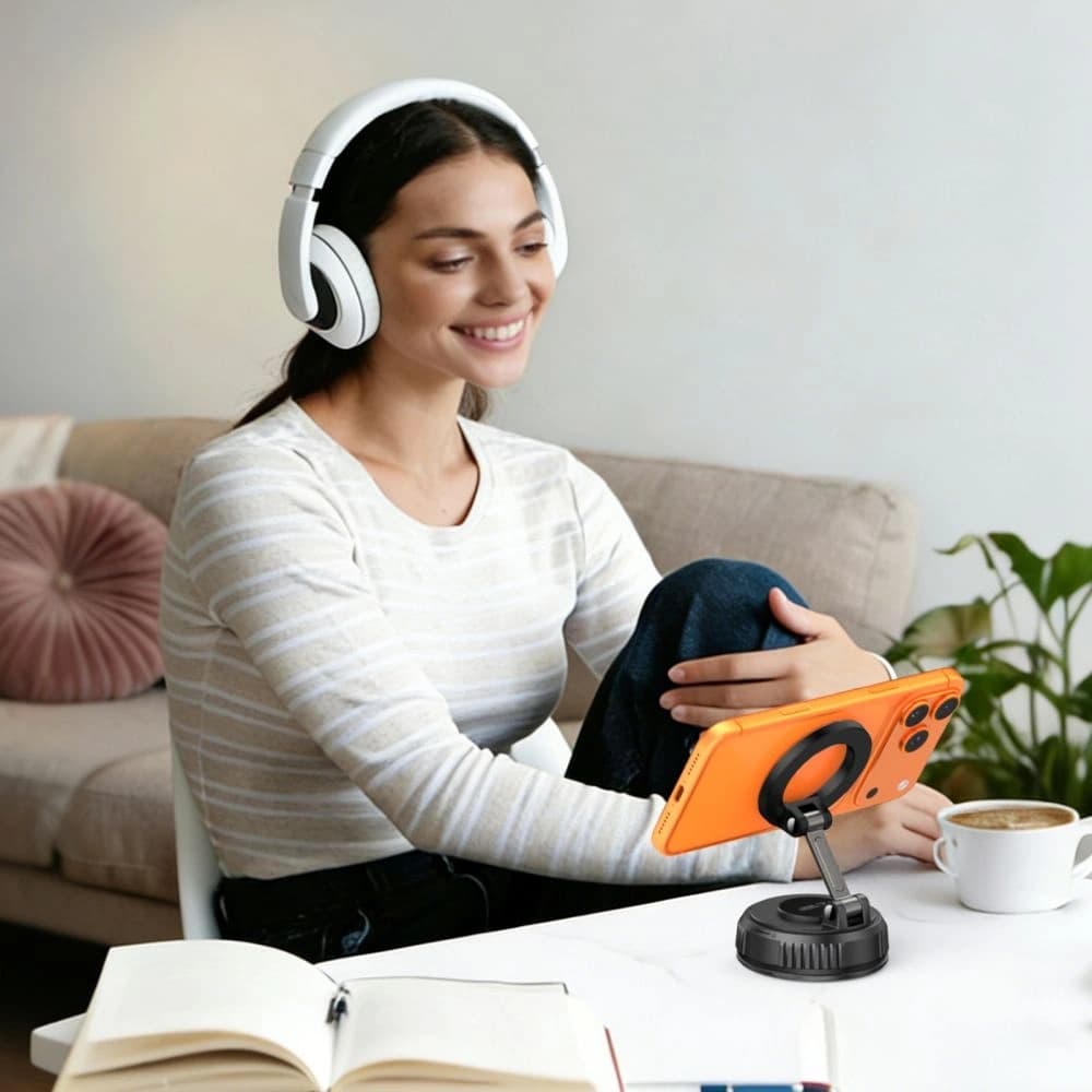 Tech-Protect N61 Magnetische MagSafe Windschutzscheiben- & Armaturenbrett-Halterung Schwarz
 - 6