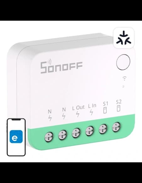 Inteligentny mini przełącznik WiFi Sonoff MINIR4M Matter (HomeKit, SmartThings, Home Assistant)
