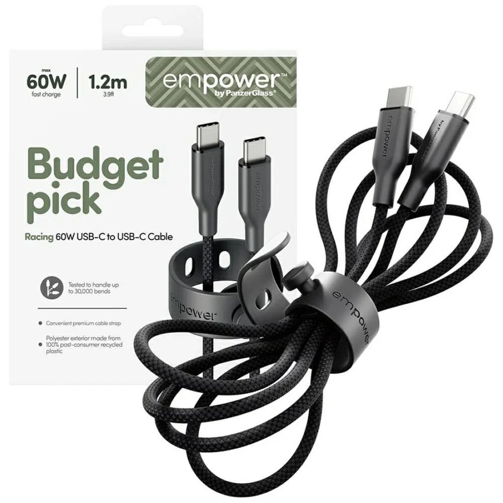 Kabel von PanzerGlass Racing Empower 60W USB-C / USB-C 1,2m schwarz
- 5