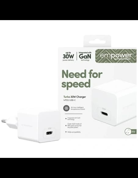 Ładowarka sieciowa Empower by PanzerGlass Turbo 30W USB-C srebrno-czarny