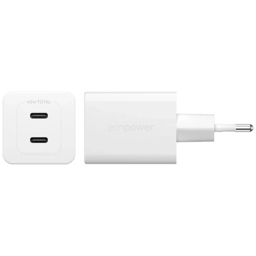 Empower de la PanzerGlass Turbo 45W 2xUSB-C Încărcător de perete Argintiu-Alb
 - 3