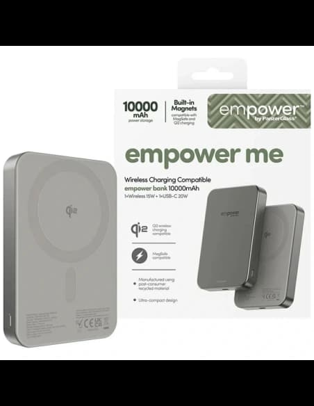 Powerbank Empower by PanzerGlass Bank 10000mAh tytanowy