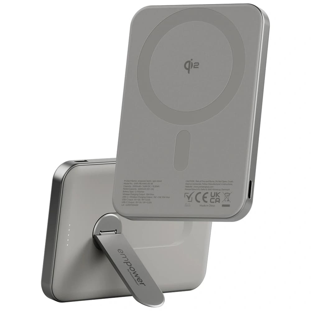 Empower Power Bank de la PanzerGlass Bank cu Suport Rotativ 5000mAh titan
 - 2