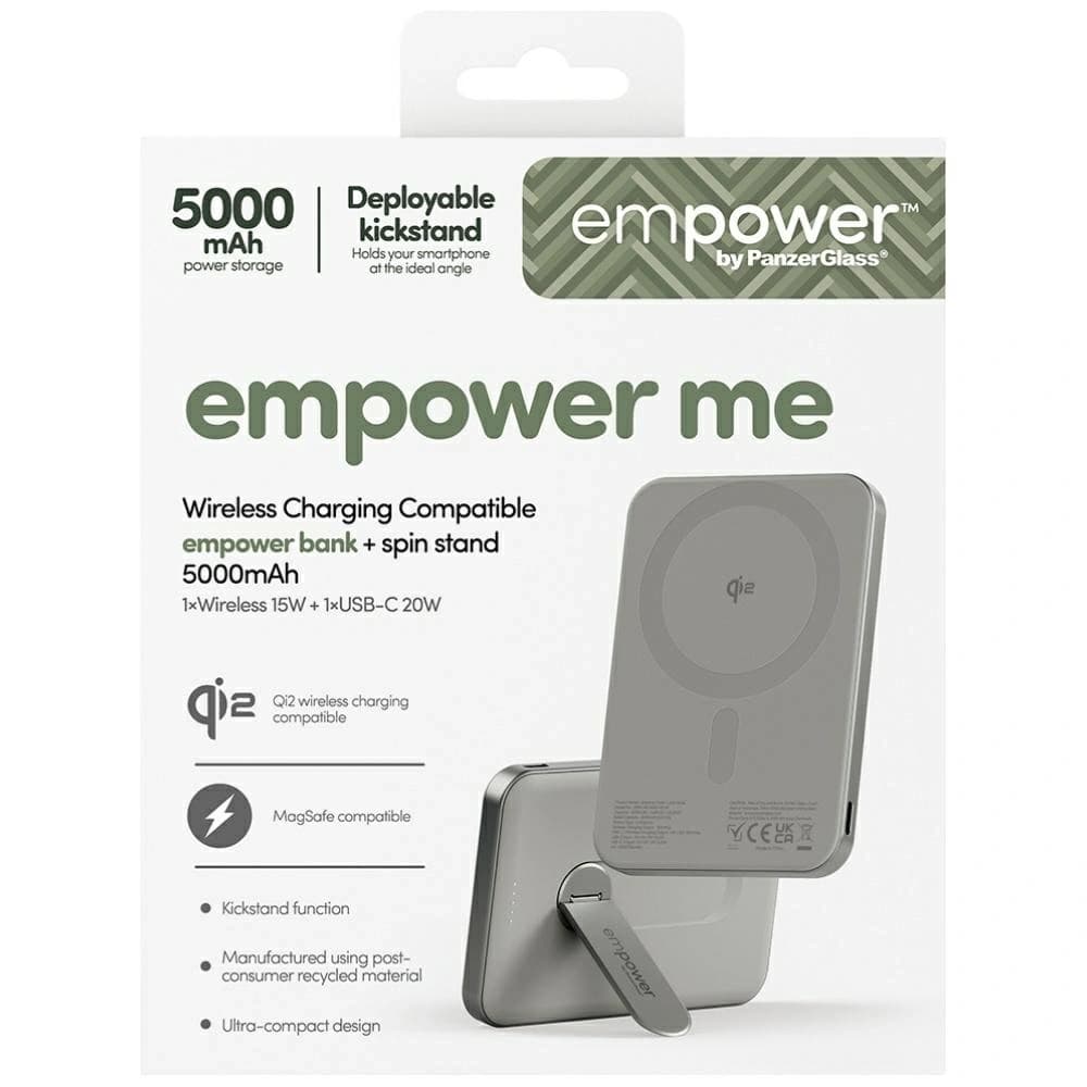 Empower Power Bank de la PanzerGlass Bank cu Suport Rotativ 5000mAh titan
 - 6