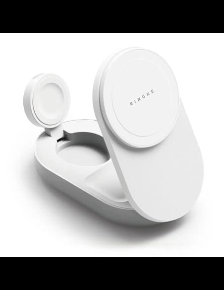 Ładowarka bezprzewodowa Ringke Qi2.2 25w 3in1 Magnetic MagSafe Wireless Folding Charger White