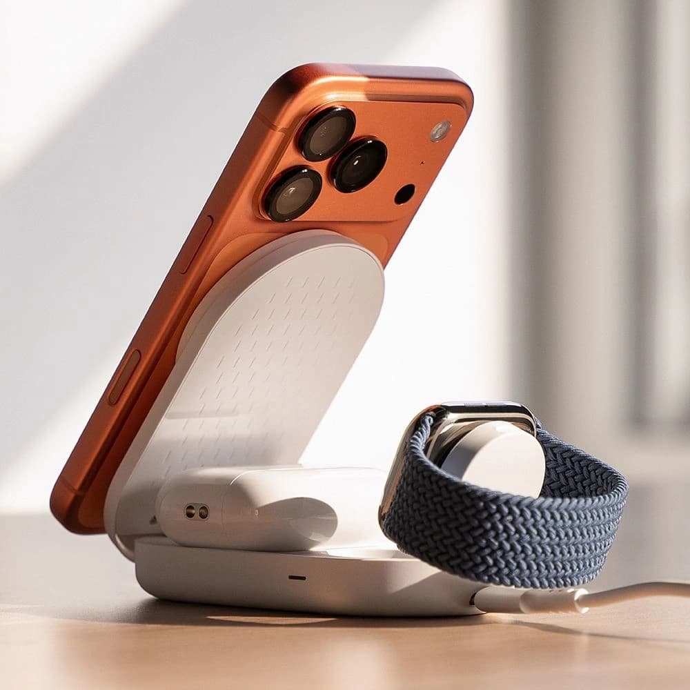 Ringke Qi2.2 25w 3in1 Magnetic MagSafe Wireless Folding Charger Fehér
 - 7