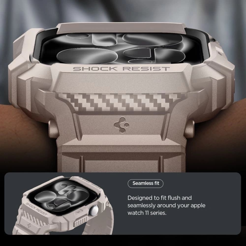 Spigen Rugged Armor Pro V2 Apple Watch 10 / 11 46mm Dune Bézs
 - 12