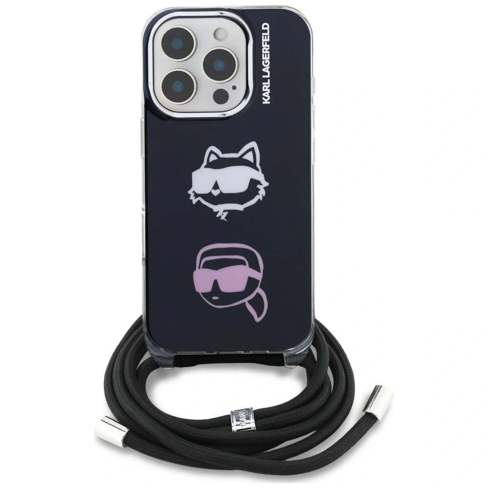 Karl Lagerfeld IML Crossbody Karl&Choupette Head Apple iPhone 16 Pro fekete
- 2