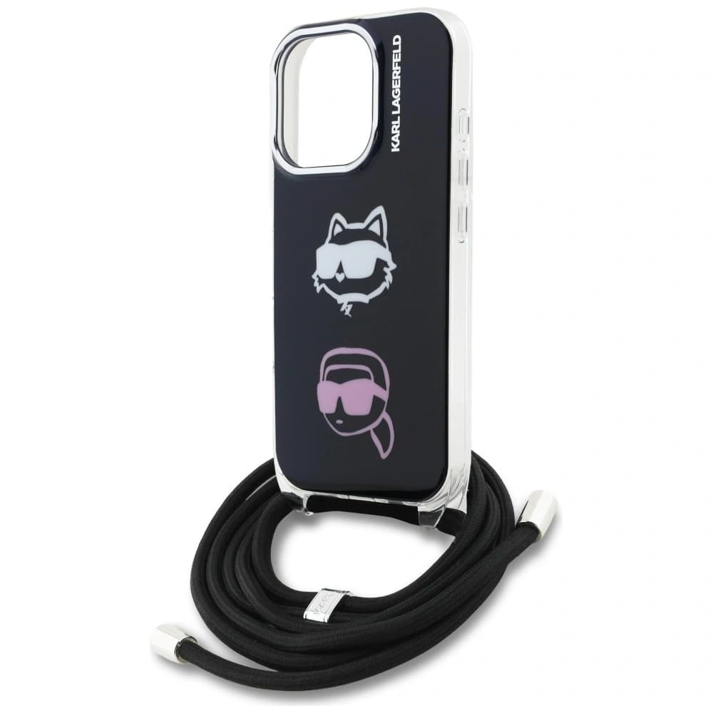 Karl Lagerfeld IML Crossbody Karl&Choupette Head Apple iPhone 16 Pro fekete
- 5