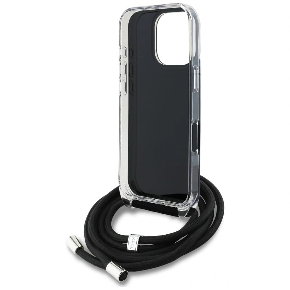 Karl Lagerfeld IML Crossbody Karl&Choupette Head Apple iPhone 16 Pro Max černý
 - 6
