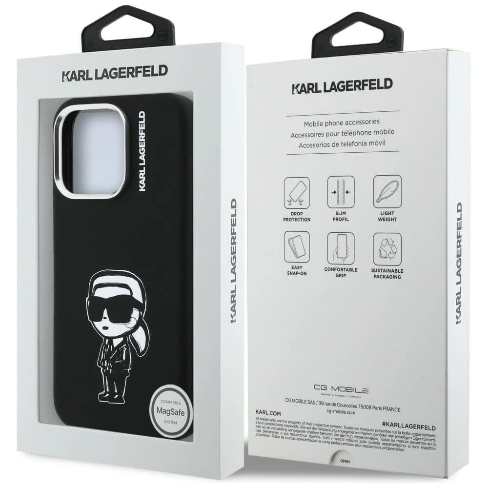 Karl Lagerfeld Silicone Karl Sketch MagSafe Apple iPhone 16 Pro black - 8