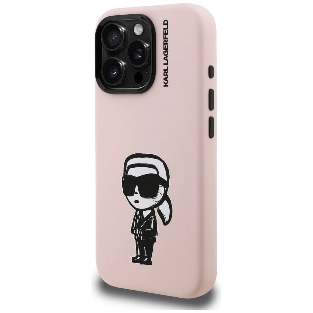 Karl Lagerfeld Silicone Karl Sketch MagSafe Apple iPhone 16 Pro Max růžový
 - 2