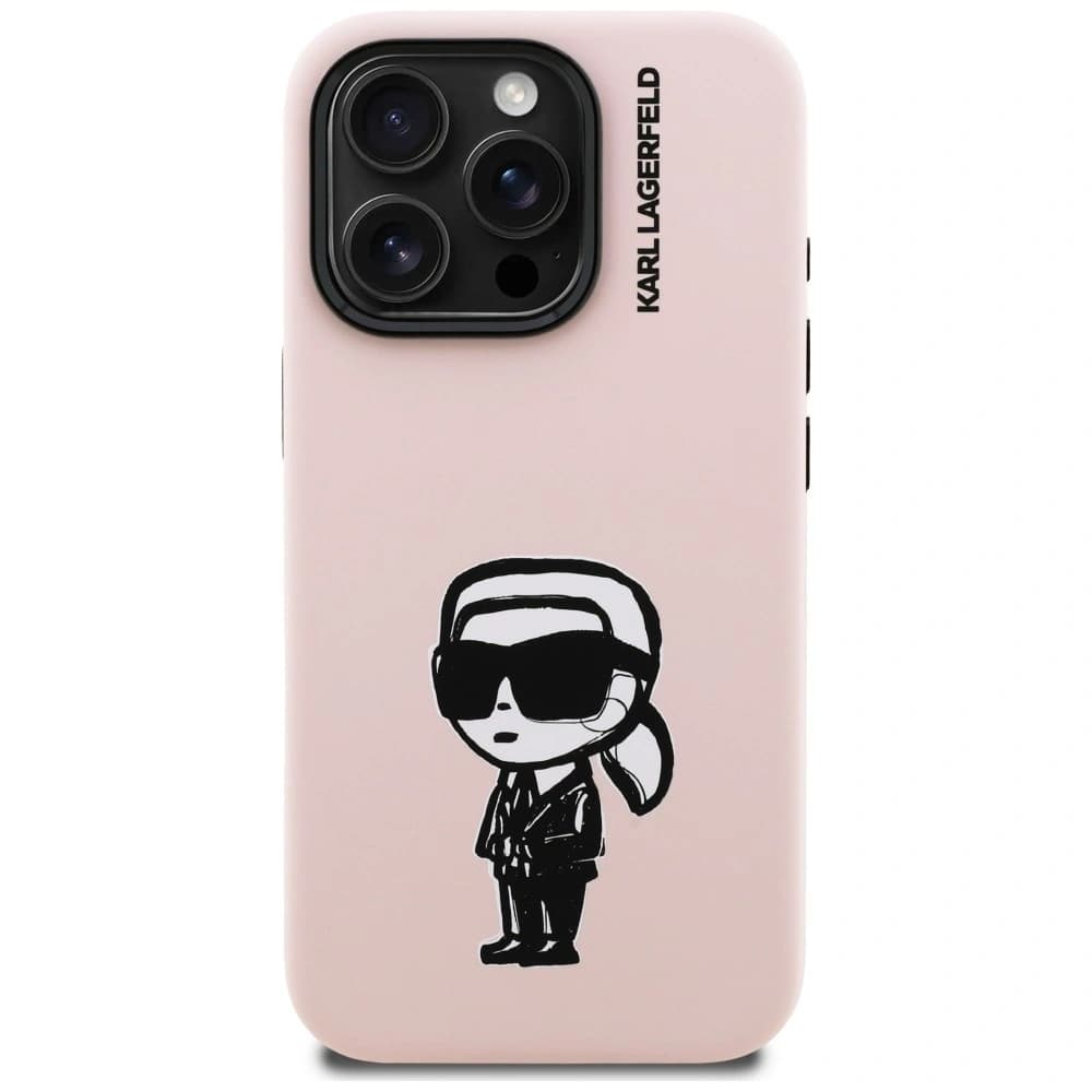 Karl Lagerfeld Silicone Karl Sketch MagSafe Apple iPhone 16 Pro Max růžový
 - 3