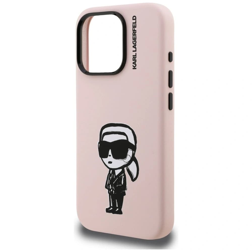 Karl Lagerfeld Silicone Karl Sketch MagSafe Apple iPhone 16 Pro Max růžový
 - 6