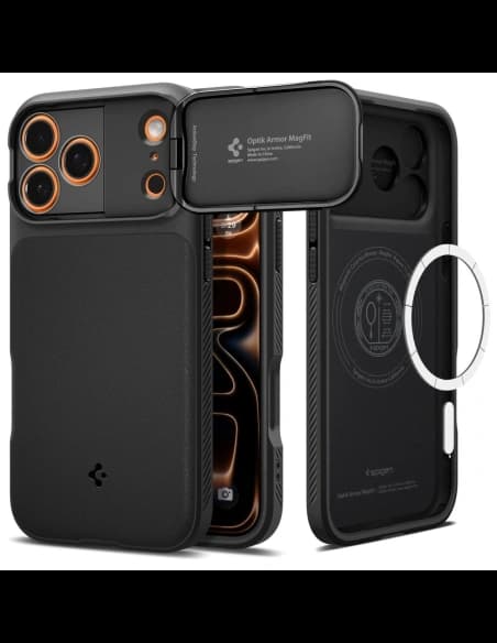 Spigen Optik Armor Mag MagSafe Apple iPhone 17 Pro Max Schwarz