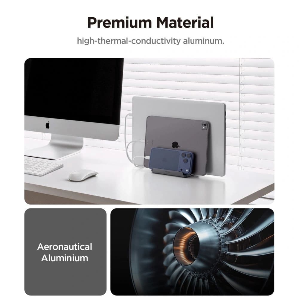 Spigen LD208S4 Suport Vertical pentru Laptop Gri Spațial
 - 9