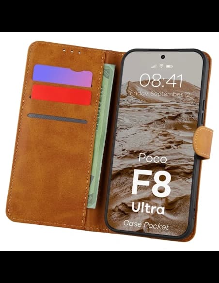 Bizon Case Pocket Xiaomi POCO F8 Ultra hnědý