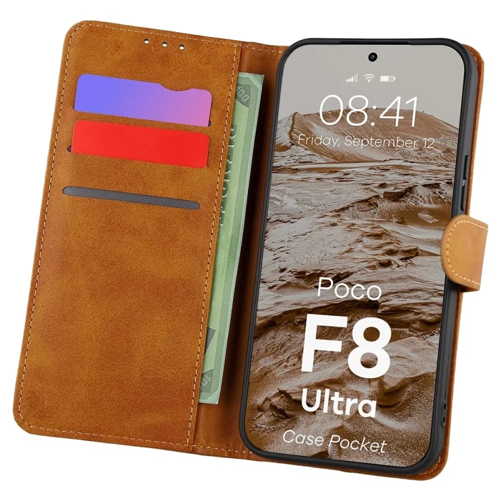 Bizon Case Pocket Xiaomi POCO F8 Ultra brown