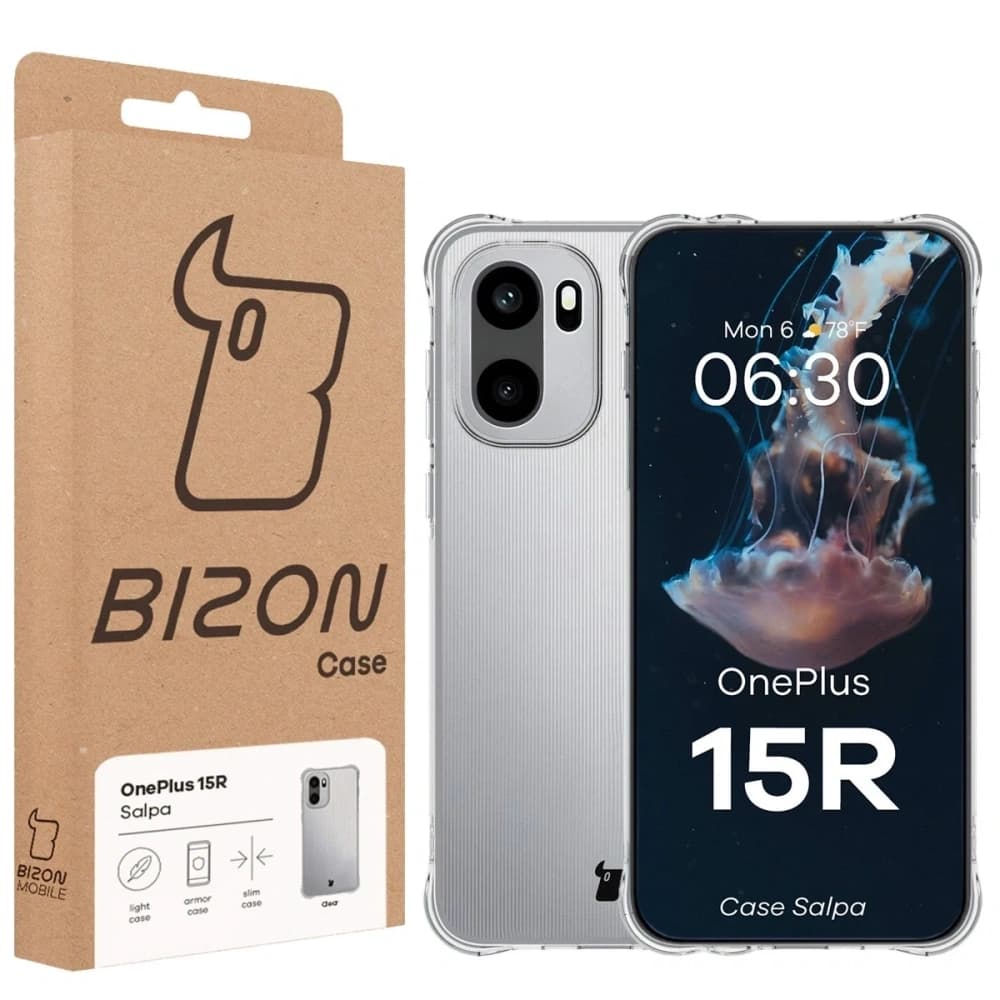 Carcasă Bizon Salpa OnePlus 15R transparentă
- 7