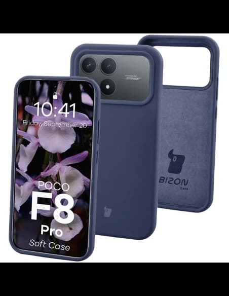 Carcasă Bizon Soft Xiaomi POCO F8 Pro albastru închis
