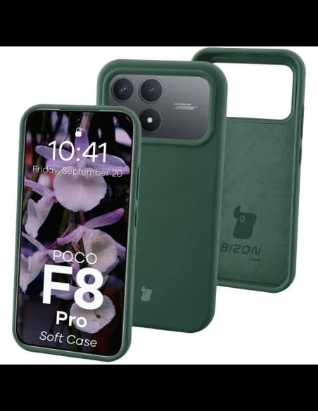 Carcasă Bizon Soft Xiaomi POCO F8 Pro verde închis
