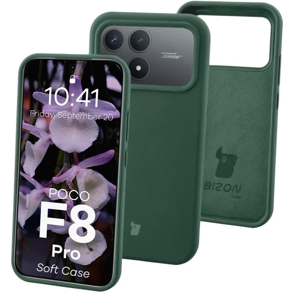 Carcasă Bizon Soft Xiaomi POCO F8 Pro verde închis
 - 1