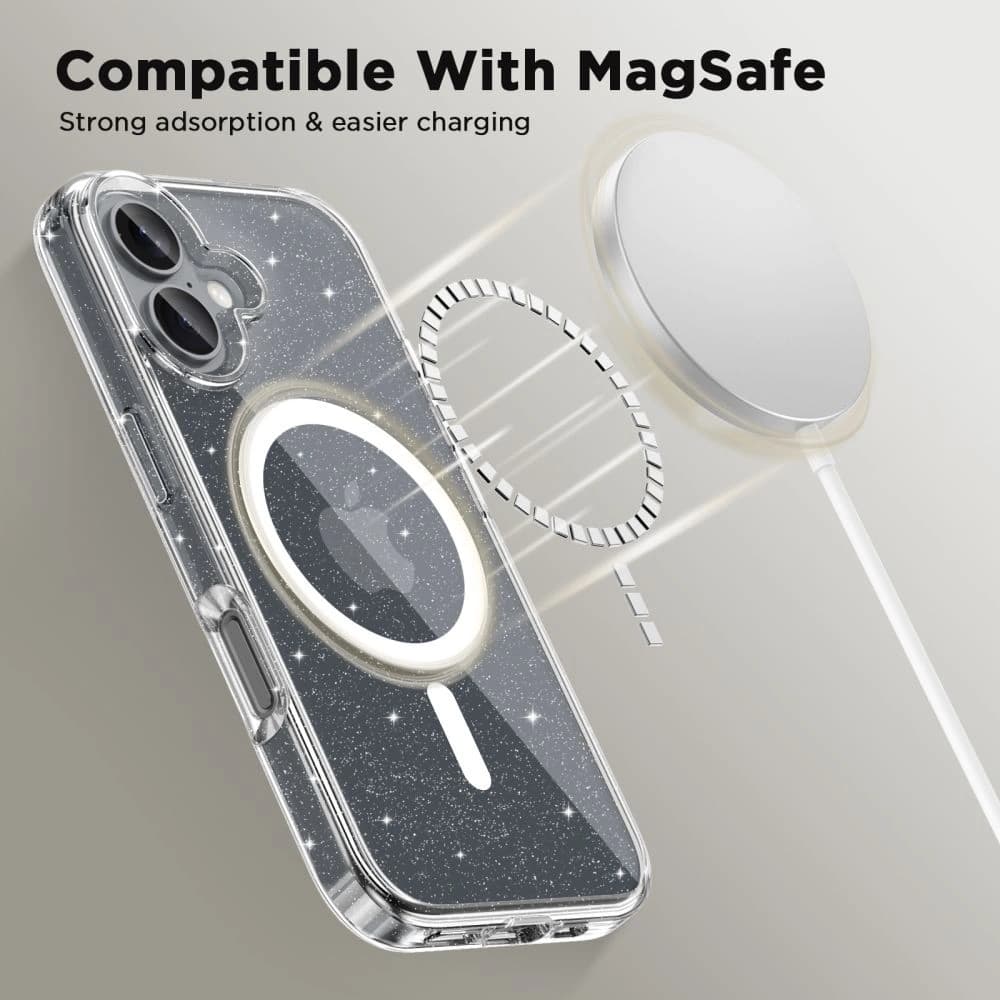 [CR] Tech-protect Flexair Hybrid MagSafe Apple iPhone 16 Glitter tok - 2