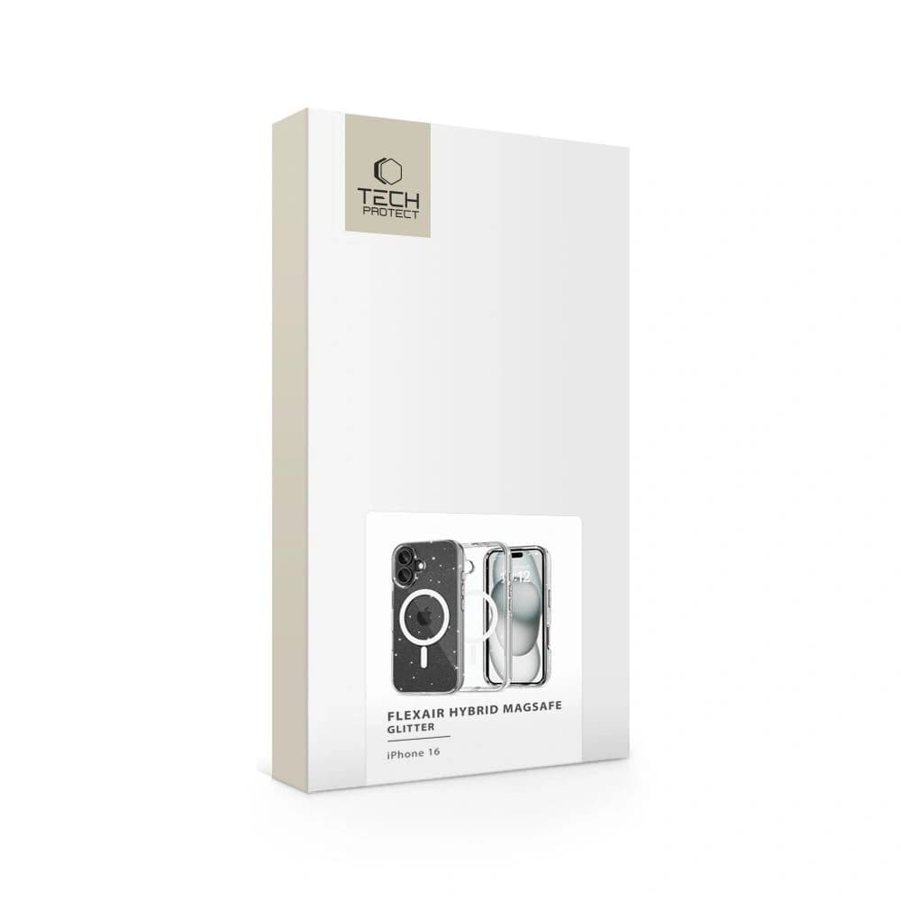[CR] Tech-protect Flexair Hybrid MagSafe Apple iPhone 16 Glitter tok - 5